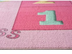 Hot the carpet Alfombra Happy Life Juego Princesa - - 120x160 cm Rosa