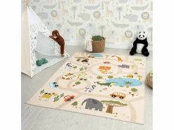 the carpet Alfombra Happy Life Juego Safari - - 140x200 cm