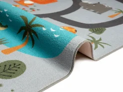 the carpet Alfombra Happy Life Juego Safari - - 200x290 cm Gris