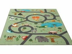Hot Alfombra Happy Life Juego Safari - - 200x290 cm Alfombra Infantil