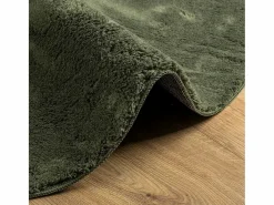 Alfombra HUARTE de pelo corto suave y lavable, bosque, Ø 80 cm