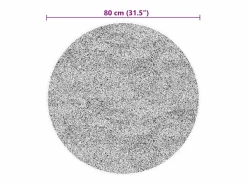 Alfombra HUARTE de pelo corto suave y lavable, bosque, Ø 80 cm