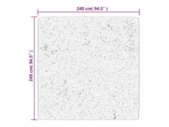 Alfombra HUARTE de pelo corto suave y lavable arena 240x240 cm