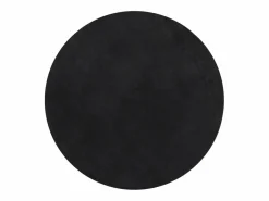 New Alfombra HUARTE de pelo corto suave y lavable en color Ø 120 cm Negro
