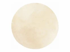 Hot Alfombra HUARTE de pelo corto suave y lavable color crema Ø 120 cm Blanco