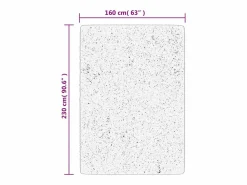 Alfombra HUARTE de pelo corto suave y lavable en 160x230 cm