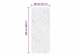 Online Alfombra HUARTE de pelo corto suave y lavable 80x250 cm Beige
