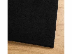 Alfombra HUARTE de pelo corto suave y lavable negra 200x200 cm