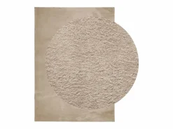 Alfombra HUARTE de pelo corto suave y lavable arena 160x230 cm