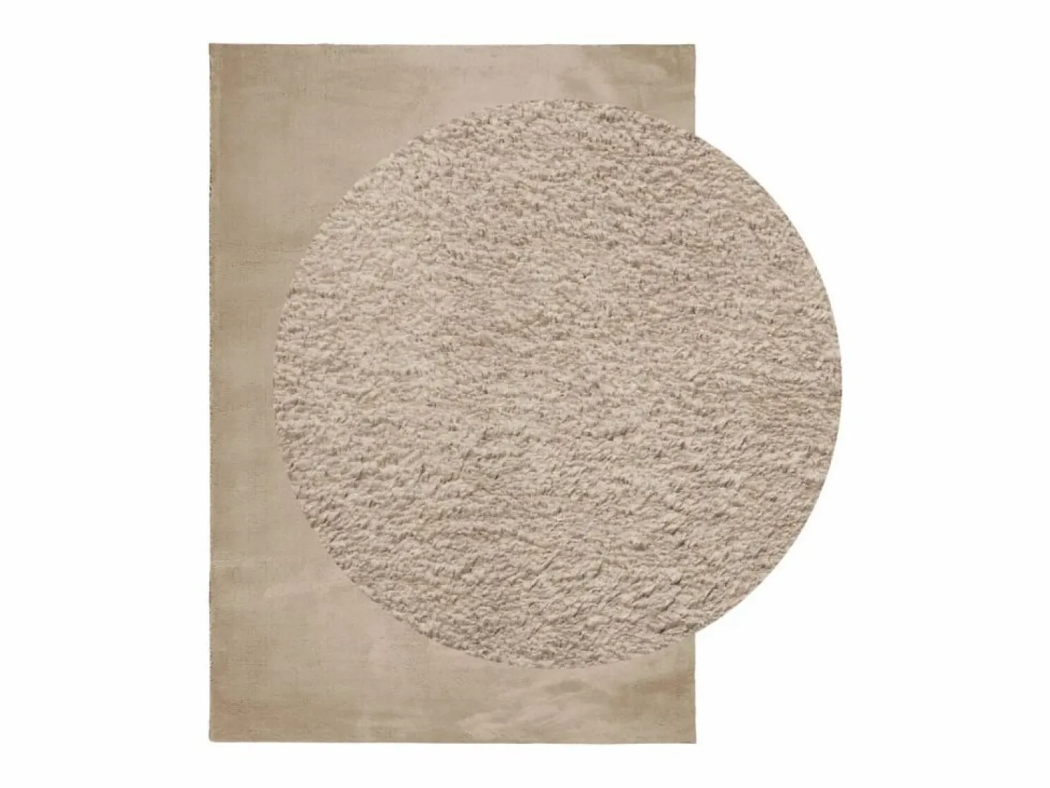 Alfombra HUARTE de pelo corto suave y lavable arena 160x230 cm