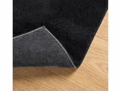Outlet Alfombra HUARTE de pelo corto suave y lavable negra 160x230 cm Negro