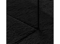 Outlet Alfombra HUARTE de pelo corto suave y lavable negra 160x230 cm Negro