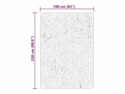 Outlet Alfombra HUARTE de pelo corto suave y lavable negra 160x230 cm Negro