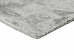 Online Alfombra interior - shaggy liso - plata - 60 x 110 cm - ROMA Plateado