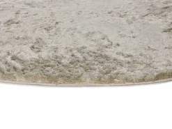 Discount Alfombra interior redonda - shaggy uni - piedra - diam.120 cm - ROMA Topo