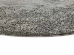 Outlet Alfombra interior redonda - shaggy uni - antracita - diam.120 cm - ROMA Alfombra Infantil