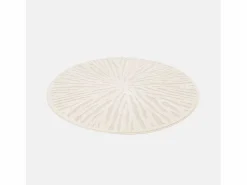 Sweeek Alfombra interior shaggy redonda beige, 160cm