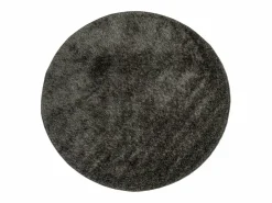 Best Alfombra ISTAN de pelo largo, aspecto antracita brillante, Ø 160 cm Alfombra De Cocina|Alfombra De Cocina