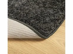 Best Alfombra ISTAN de pelo largo, aspecto antracita brillante, Ø 160 cm Alfombra De Cocina|Alfombra De Cocina