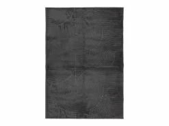 Outlet Alfombra IZA de pelo corto de estilo escandinavo en color antracita 140x200 cm Gris