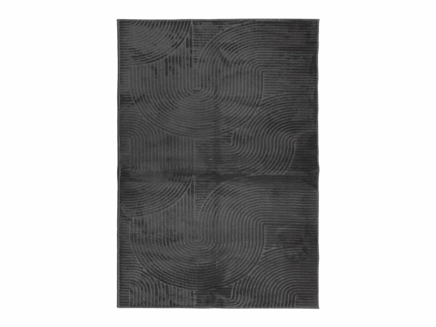 Outlet Alfombra IZA de pelo corto de estilo escandinavo en color antracita 140x200 cm Gris