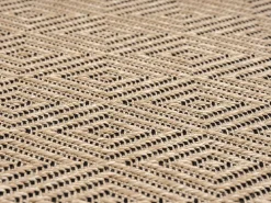 the carpet Alfombra Kansas Exterior Interior Aspecto Yute Resistente Diamante Intemperie - Naturaleza - 80 x 250 cm