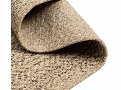 Clearance the carpet Alfombra Kansas Exterior Interior Aspecto Yute Resistente intemperie liso - Naturaleza - 80 x 250 cm Color natural claro