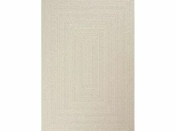 Outlet the carpet Alfombra Kansas Exterior Interior Aspecto Yute Resistente intemperie liso - - 80 x 150 cm Crema