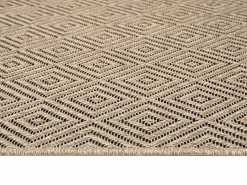 the carpet Alfombra Kansas Exterior Interior Aspecto Yute Resistente Diamante Intemperie - Naturaleza - 80 x 150 cm