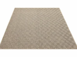 Alfombra Kansas Exterior Interior Aspecto Yute Resistente Diamante Intemperie - Naturaleza - 60 x 180 cm Alfombra De Exterior