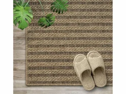 Sale the carpet Alfombra Kansas Exterior Interior Aspecto Yute diseño Resistente intemperie - Naturaleza - 60 x 90 cm Color natural claro