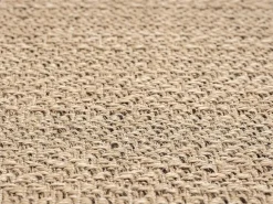the carpet Alfombra Kansas Exterior Interior Aspecto Yute Resistente intemperie liso - Naturaleza - 140 x 200, oval