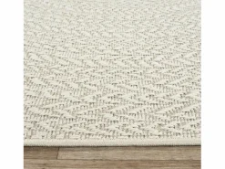Outlet the carpet Alfombra Kansas Exterior Interior Aspecto Yute Resistente intemperie - - 80 cm, redondo Crema