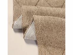the carpet Alfombra Kos exterior moderna rombos, Naturaleza, 80 x 250 cm Beige