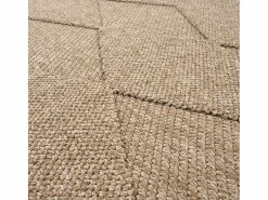 the carpet Alfombra Kos exterior moderna rombos, Naturaleza, 80 x 250 cm Beige