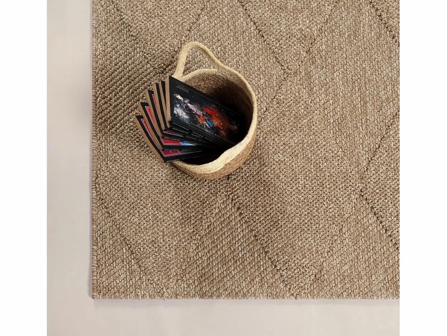 the carpet Alfombra Kos exterior moderna rombos, Naturaleza, 160 x 220 cm