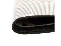 Clicnbuy Alfombra lavable antideslizante negro y blanco Ø 120 cm