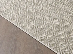 Discount Alfombra Maldive Exterior Boho Diamante, Marrón, 140 x 200 cm Alfombra De Exterior|Decoración De Jardín