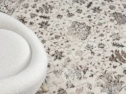 the carpet Alfombra Mila Shiny Classic Vintage, Creme, 200 cm, redondo