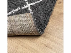 Outlet Alfombra moderna de pelo largo en color y crema de 140 x 200 cm Alfombra De Cocina|Alfombra De Cocina