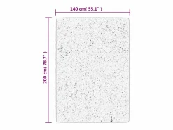 Outlet Alfombra moderna de pelo largo en color y crema de 140 x 200 cm Alfombra De Cocina|Alfombra De Cocina