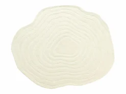 Discount OZAIA Alfombra orgánica en relieve 100% lana tufting tejida a mano, Diám.160 cm, , 2100g/m², ORENIA Marfil
