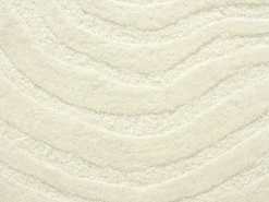 Discount OZAIA Alfombra orgánica en relieve 100% lana tufting tejida a mano, Diám.160 cm, , 2100g/m², ORENIA Marfil