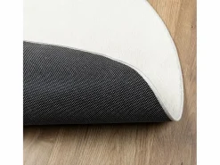 Discount Alfombra OVIEDO de pelo corto color crema Ø 120 cm Alfombra De Cocina|Alfombra De Cocina