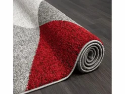 New the carpet Alfombra Pearl Salón morno Corte contorno, Rojo, 240 x 330 cm Gris