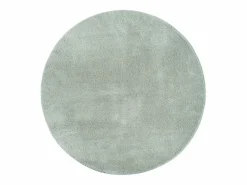 Hot the carpet Alfombra pelo corto lavable antideslizante - Verde - 120 cm Redondo - RELAX Verde claro