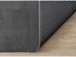 Discount the carpet Alfombra pelo corto lavable antideslizante - Antracita - 300 x 400 cm - RELAX Gris antracita