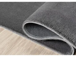 the carpet Alfombra pelo corto lavable antideslizante - Antracita - 240 x 340 cm - RELAX