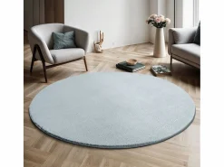 Sale Alfombra pelo corto lavable antideslizante - - 120 cm Redondo - RELAX Alfombra Redonda
