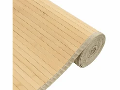 Hot Alfombra rectangular de bambú natural claro 80x100 cm Beige